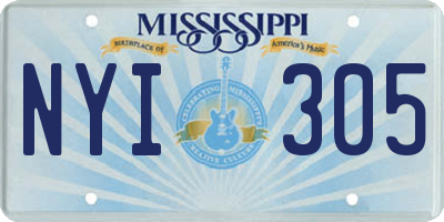 MS license plate NYI305