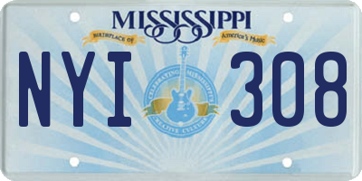 MS license plate NYI308
