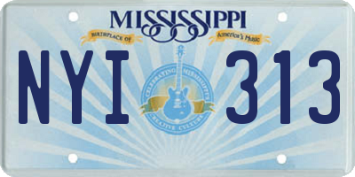 MS license plate NYI313