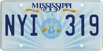 MS license plate NYI319