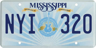 MS license plate NYI320