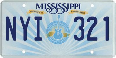 MS license plate NYI321