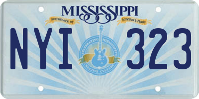 MS license plate NYI323
