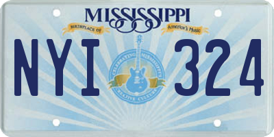MS license plate NYI324
