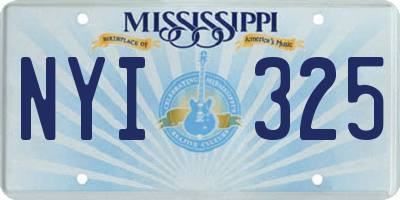 MS license plate NYI325