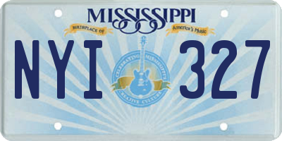 MS license plate NYI327