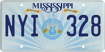 MS license plate NYI328