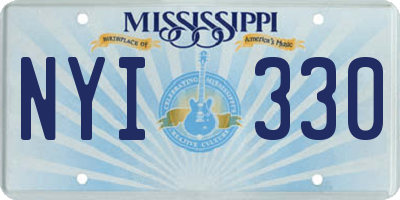 MS license plate NYI330