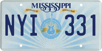 MS license plate NYI331
