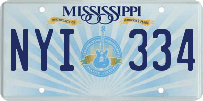 MS license plate NYI334