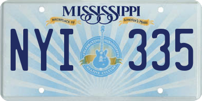 MS license plate NYI335