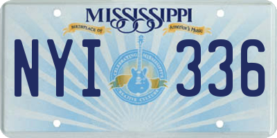 MS license plate NYI336