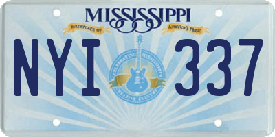 MS license plate NYI337