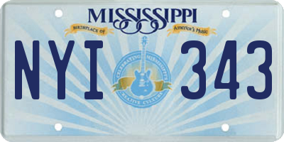 MS license plate NYI343