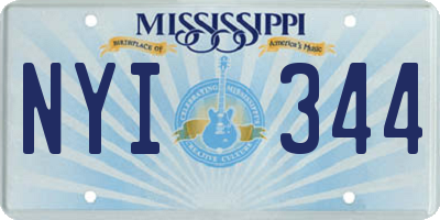 MS license plate NYI344