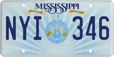 MS license plate NYI346
