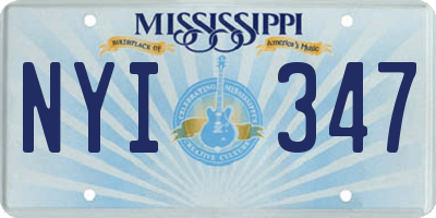 MS license plate NYI347