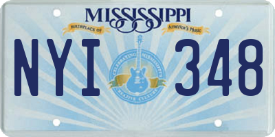 MS license plate NYI348