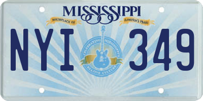 MS license plate NYI349