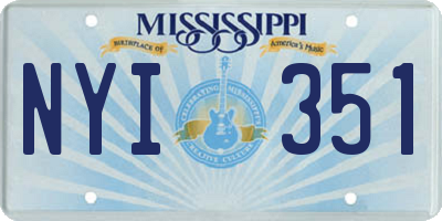 MS license plate NYI351