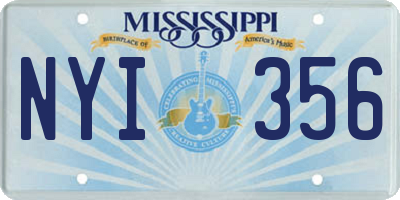 MS license plate NYI356