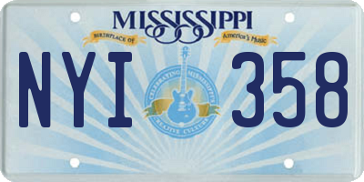 MS license plate NYI358