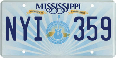 MS license plate NYI359
