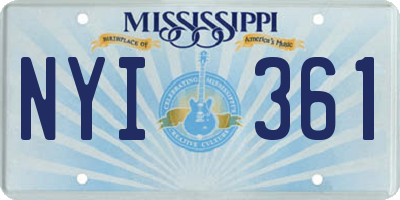 MS license plate NYI361