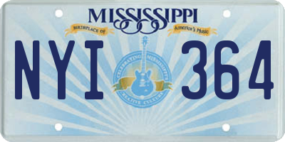 MS license plate NYI364