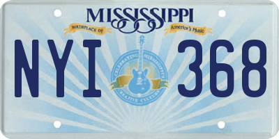 MS license plate NYI368
