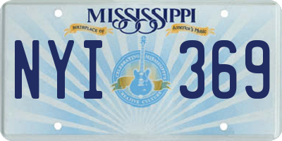 MS license plate NYI369