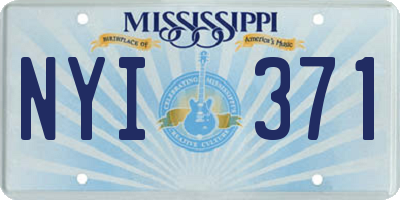 MS license plate NYI371