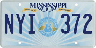 MS license plate NYI372