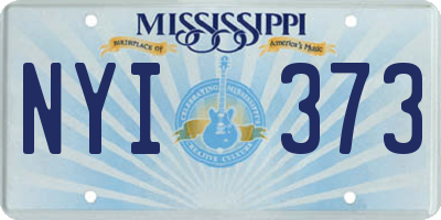 MS license plate NYI373