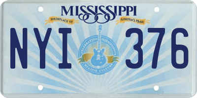 MS license plate NYI376