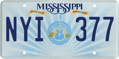 MS license plate NYI377