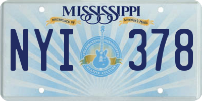 MS license plate NYI378