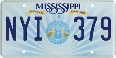 MS license plate NYI379