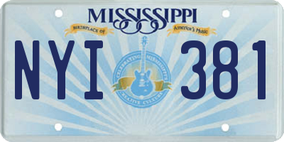MS license plate NYI381