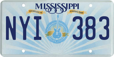 MS license plate NYI383