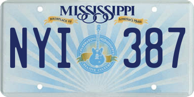 MS license plate NYI387