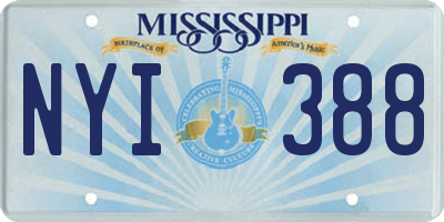 MS license plate NYI388