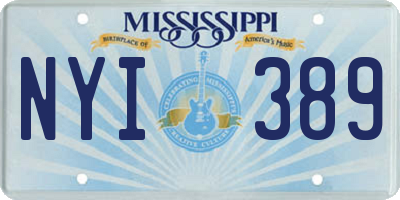 MS license plate NYI389