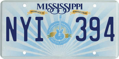 MS license plate NYI394