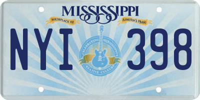 MS license plate NYI398