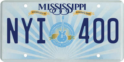 MS license plate NYI400