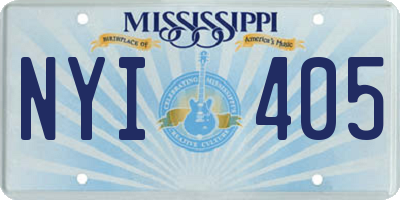 MS license plate NYI405