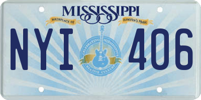 MS license plate NYI406
