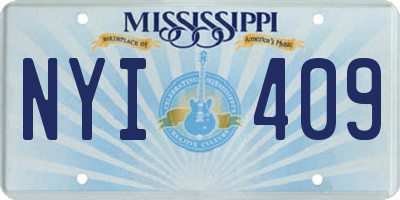 MS license plate NYI409
