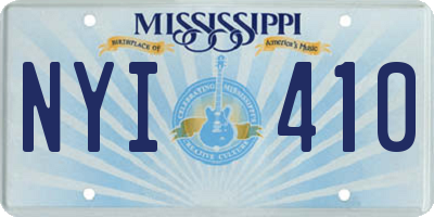 MS license plate NYI410